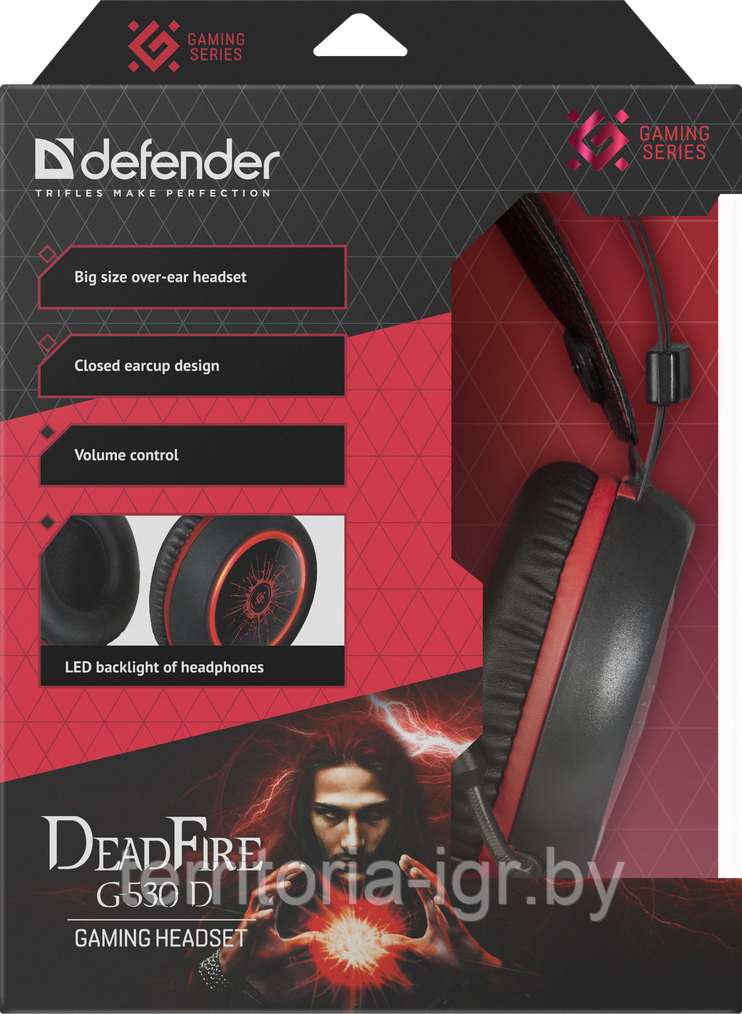 Гарнитура DeadFire G-530D черный-красный Defender