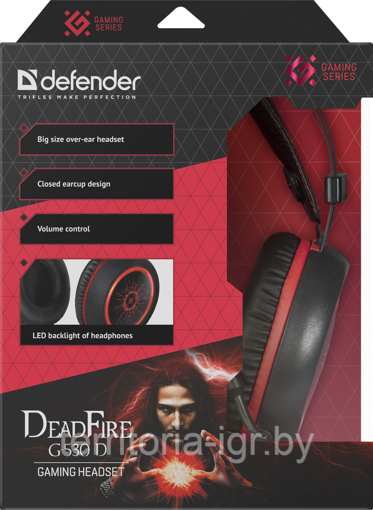 Гарнитура DeadFire G-530D черный-красный Defender - фото 1 - id-p108325594