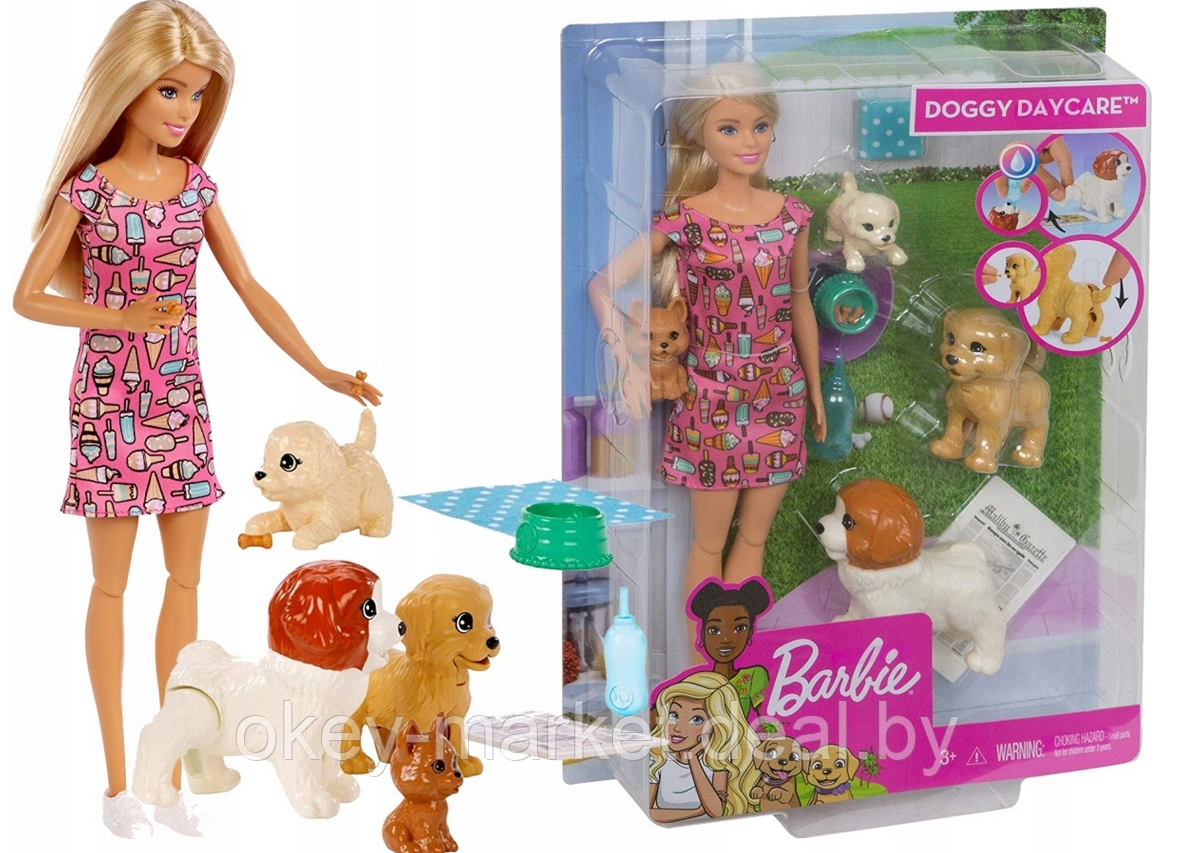 Кукла Barbie с домашними питомцами FXH08 - фото 1 - id-p107551223