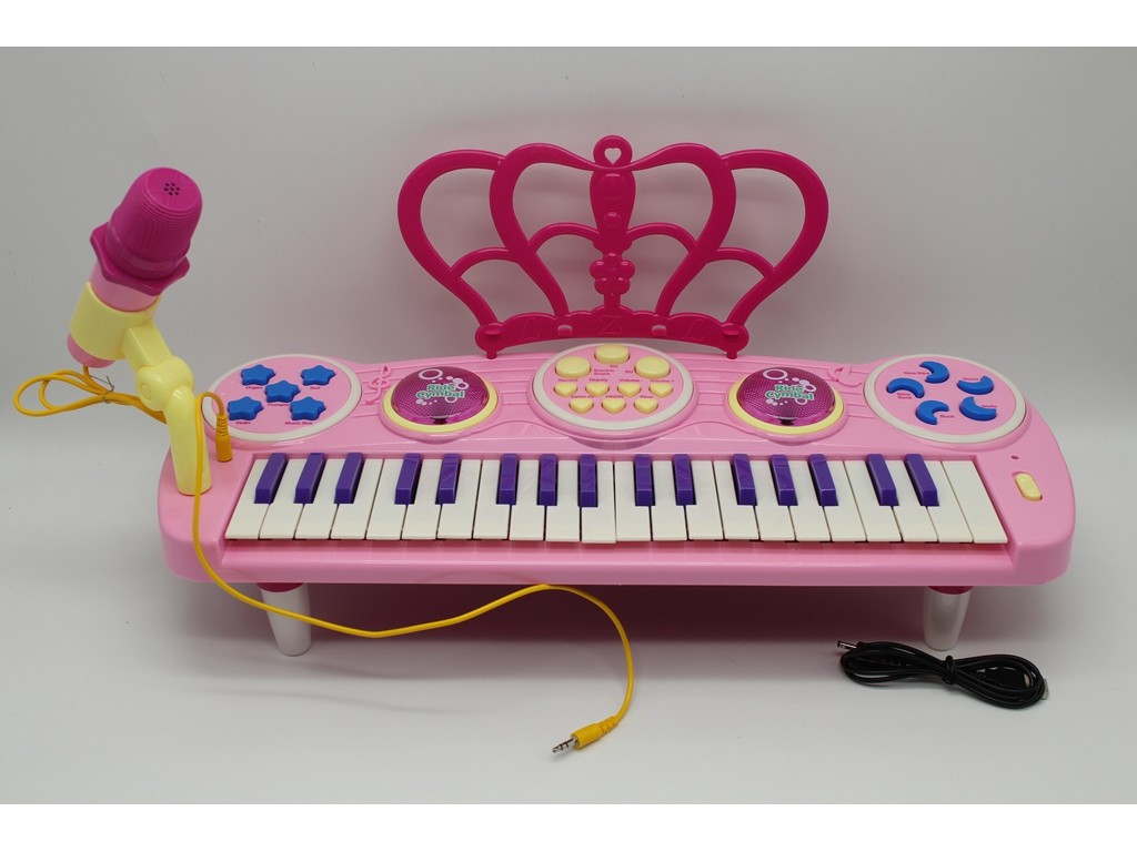 Детское пианино-синтезатор с микрофоном на ножках - фото 1 - id-p108325910