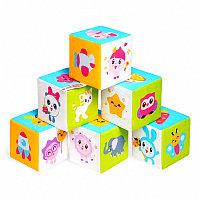 Мягкие кубики "Малышарики" Предметики, фото 1