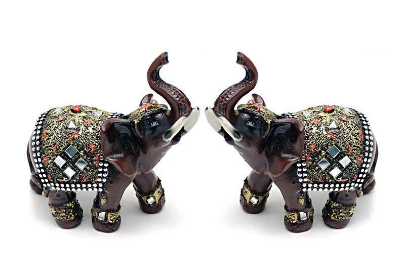 Сувенир керамический "Индийские Слоны",  (пара 8*10см)