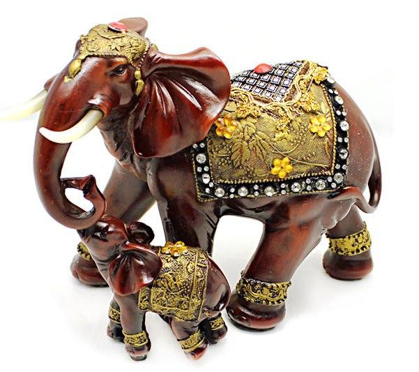 Сувенир "Индийские Слоны" керамический 17*21*12см