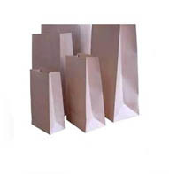 Бумажный пакет крафт с прямоугольным дном 80*50*170 мм