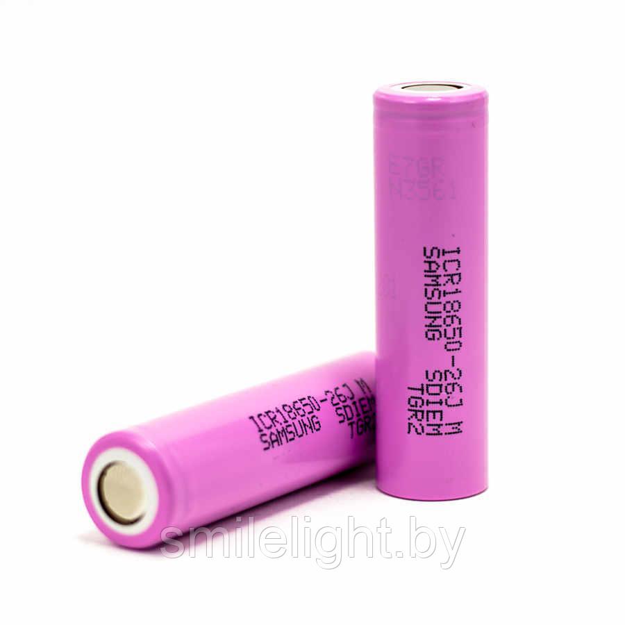 Аккумулятор Samsung ICR18650-26J- 2600mAh-5.2A - фото 1 - id-p102672039