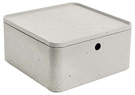 Коробка квадратная с крышкой L Beton 8,5L, серый, фото 1