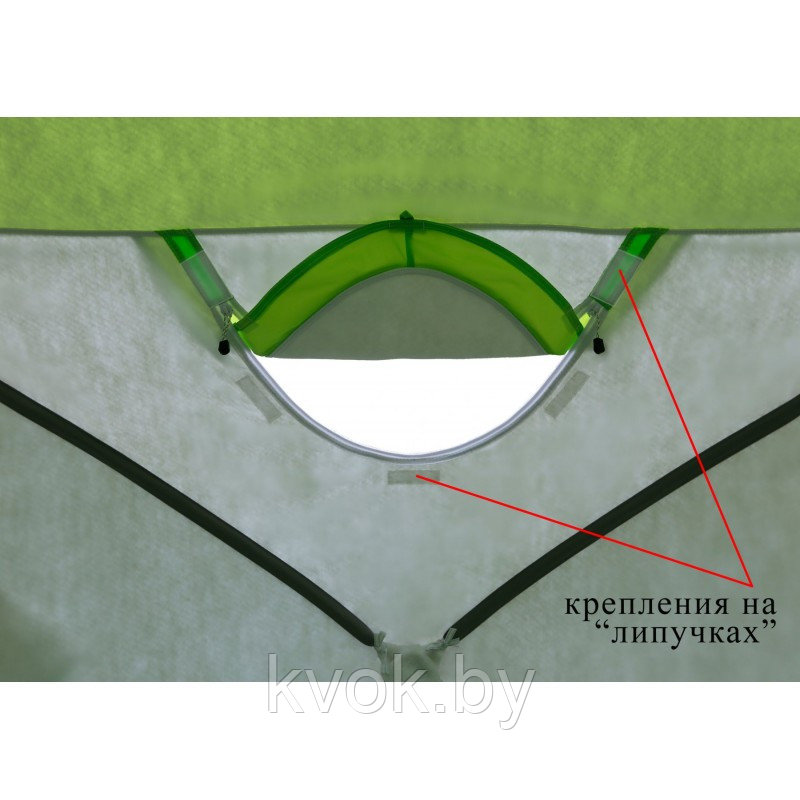 Зимняя палатка ЛОТОС КУБ 4 Компакт Термо (2,60x2,10x1,88 м) - фото 4 - id-p108436251