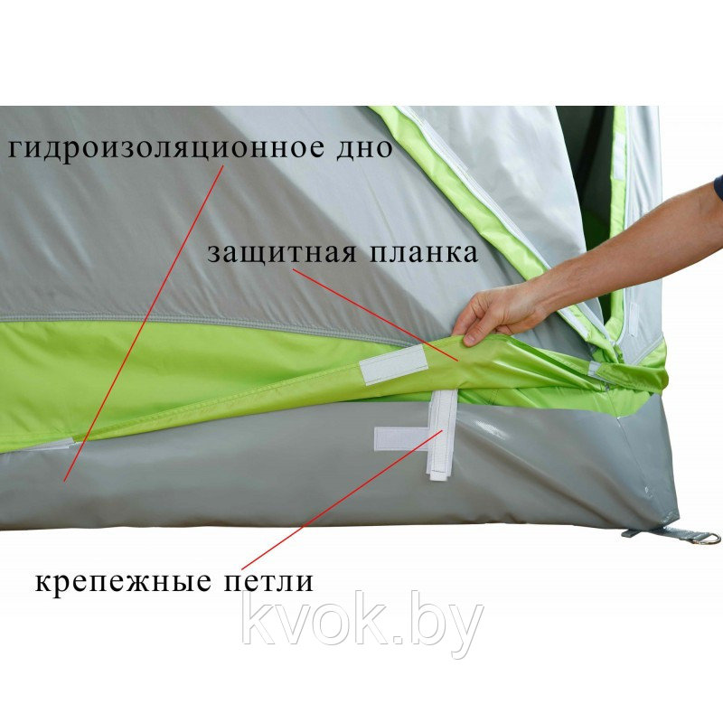 Зимняя палатка ЛОТОС КУБ 4 Компакт Термо (2,60x2,10x1,88 м) - фото 6 - id-p108436251