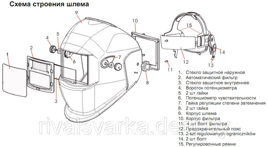 Сварочная маска MOST S777 Fire с автоматическим светофильтром АСФ (хамелеон) - фото 9 - id-p5967438