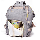 Сумка-рюкзак для мамы с карабином и креплением USB. Цвет  красный, фото 6