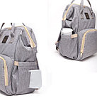 Сумка-рюкзак для мамы с карабином и креплением USB. Цвет  красный, фото 3