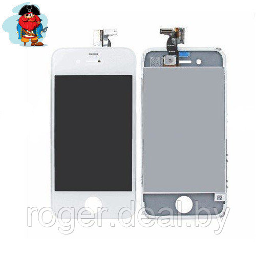 Экран для Apple iPhone 4 с тачскрином, цвет: белый (оригинальный дисплей) - фото 1 - id-p92970544