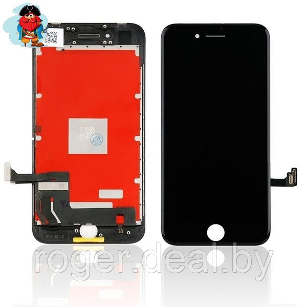 Экран для Apple iPhone 8 с тачскрином, цвет: черный (аналог) - фото 1 - id-p92970559