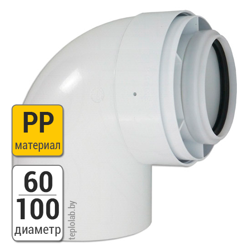 Колено дымохода Viessmann DN60/100 PP, 87°