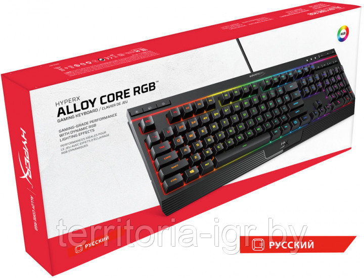 Игровая клавиатура Alloy Core RGB (Membrane) HX-KB5ME2-RU HyperX - фото 1 - id-p108469756