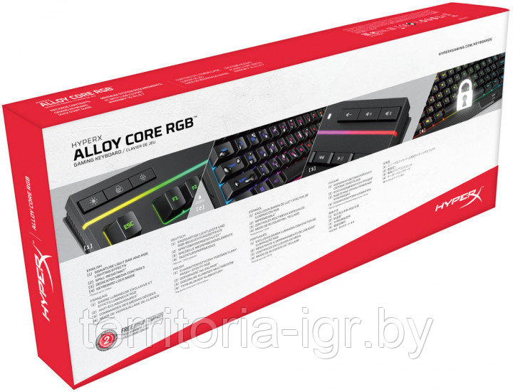 Игровая клавиатура Alloy Core RGB (Membrane) HX-KB5ME2-RU HyperX - фото 2 - id-p108469756