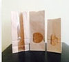 Бумажный однослойный пакет крафт с прямоугольным дном и окном 100*60*200 мм