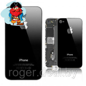 Задняя крышка для Apple Iphone 4 (4G) A1332, A1349 цвет: черный - фото 1 - id-p41067098