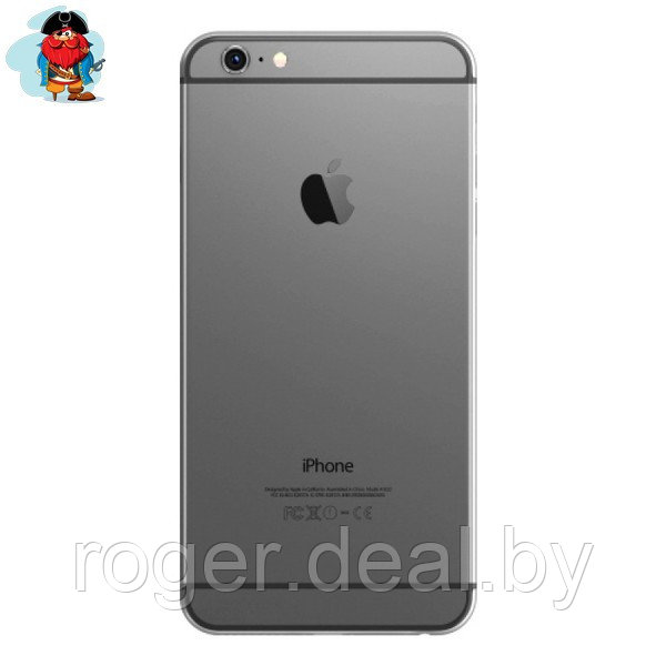Задняя крышка (корпус) для Apple iPhone 6+ Plus (A1524, A1522) цвет: темно-серый - фото 1 - id-p92972008