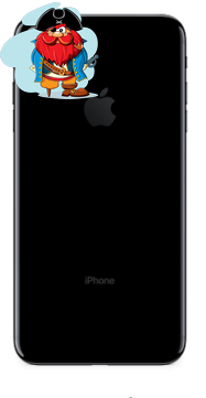 Задняя крышка (корпус) для Apple iPhone 7 Plus (A1784) цвет: черный глянцевый - фото 1 - id-p92972035