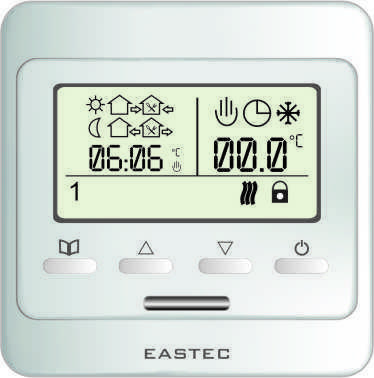 Терморегулятор EASTEC E 51.716 (3.5 кВт) электронный, программируемый , встраиваемый, два датчика температуры - фото 1 - id-p108466219