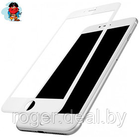 Защитное стекло для Apple iPhone 6 Plus, 5D (полная проклейка), цвет: белый