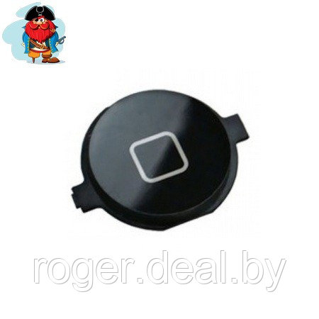 Кнопка Home для Apple iPhone 4, цвет: черный - фото 1 - id-p92972609