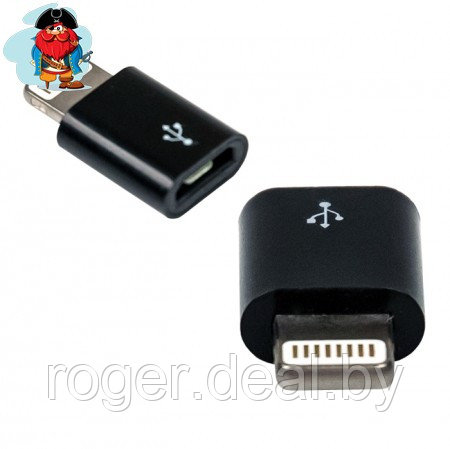 Переходник (адаптер) Micro USB - Apple Lightning OTG - фото 1 - id-p92972618