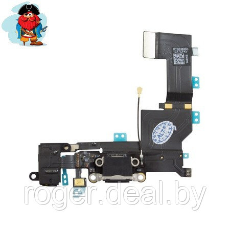 Шлейф разъема зарядки для Apple iPhone 5C (Charge Conn), цвет: черный - фото 1 - id-p92972630
