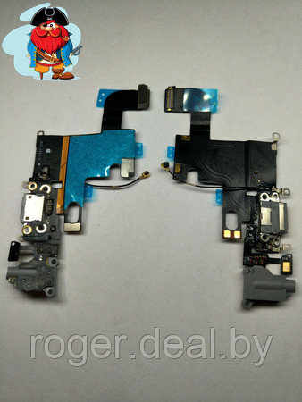 Шлейф разъема зарядки для Apple iPhone 6 (Charge Conn), цвет: белый - фото 1 - id-p92972850