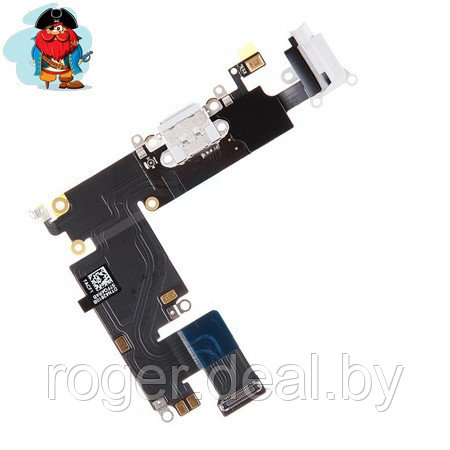 Шлейф разъема зарядки для Apple iPhone 6 Plus (Charge Conn), цвет: белый - фото 1 - id-p92972857