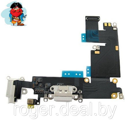Шлейф разъема зарядки для Apple iPhone 6S Plus (Charge Conn), цвет: серый - фото 1 - id-p92972870