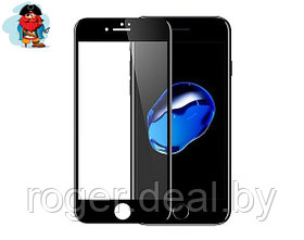 Защитное стекло для Apple iPhone 6, 5D (полная проклейка), цвет: черный