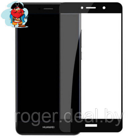 Защитное стекло для Huawei Y7 Prime (Y7 pro) 5D (полная проклейка), 2018 цвет: черный - фото 1 - id-p92973075