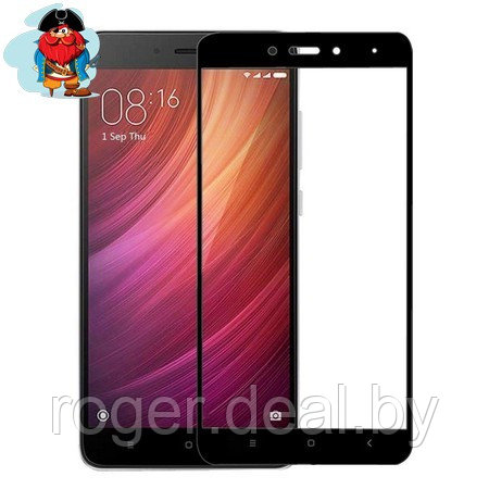 Защитное стекло для Xiaomi Redmi Note 4 5D (полная проклейка), цвет: черный - фото 1 - id-p93017159