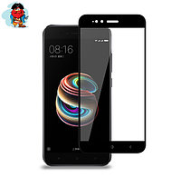 Защитное стекло для Xiaomi Mi A1 5D (полная проклейка), цвет: черный