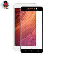 Защитное стекло для Xiaomi Redmi 5a, 5D (полная проклейка), цвет: черный