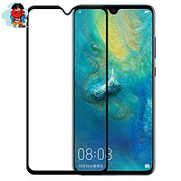 Защитное стекло для Huawei Mate 20 X 5D (полная проклейка) цвет: черный