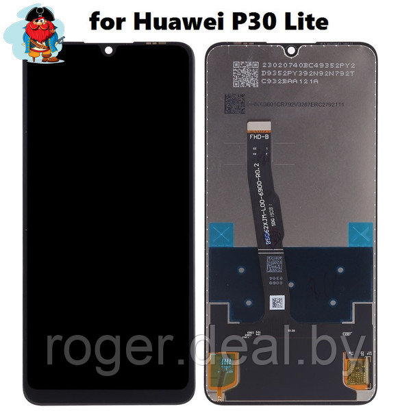 Экран для Huawei P30 Lite (MAR-LX1M, MAR-LX2) с тачскрином, цвет: черный - фото 1 - id-p101214895