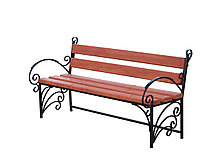 Кованая скамейка с завитками №2