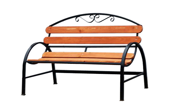 Скамейка с металлической ковкой №8