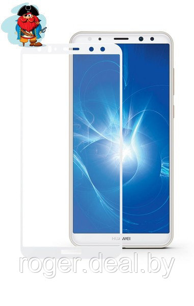 Защитное стекло для Huawei Nova 2i 5D (полная проклейка), цвет: белый - фото 1 - id-p105541462