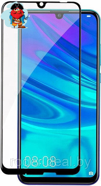 Защитное стекло для Huawei Y7 2019 (DUB-LX1) 5D (полная проклейка), цвет: черный - фото 1 - id-p105541465