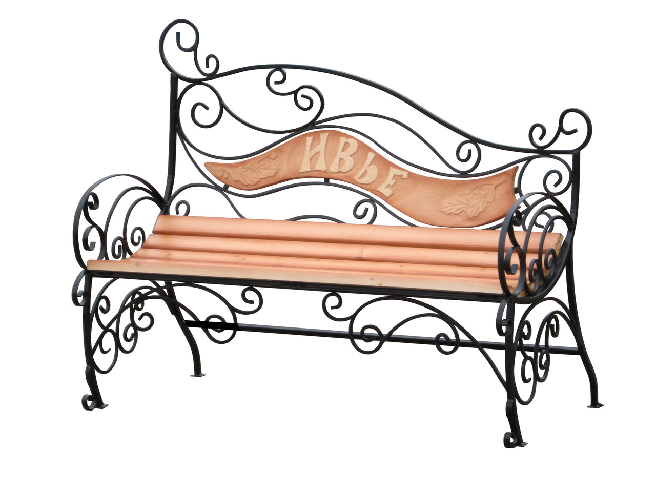 Скамейка с художественной ковкой №14