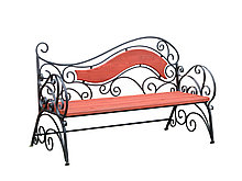 Скамейка садовая с элементами художественной ковки №17