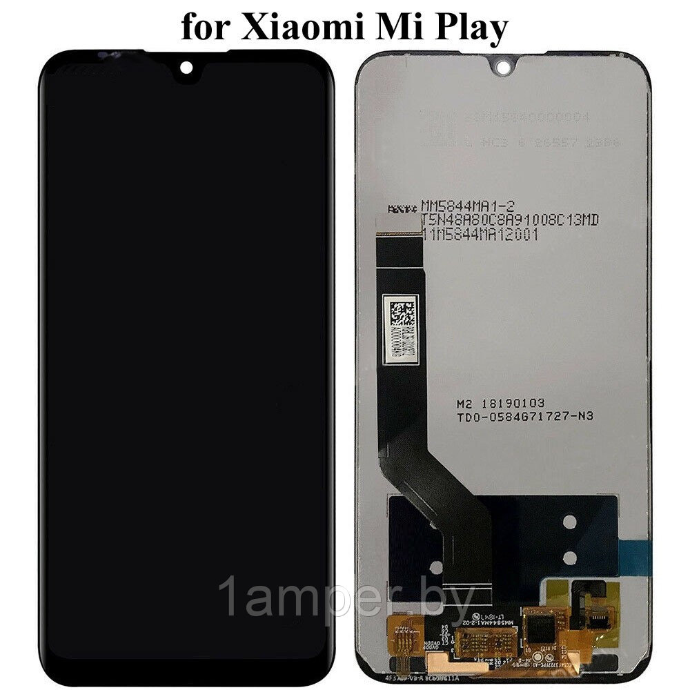 Дисплей Original для Xiaomi MI Play В сборе с тачскрином. Черный - фото 1 - id-p108502903