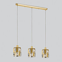 Подвесной светильник с хрусталем 50101/3 перламутровое золото Scoppio Eurosvet