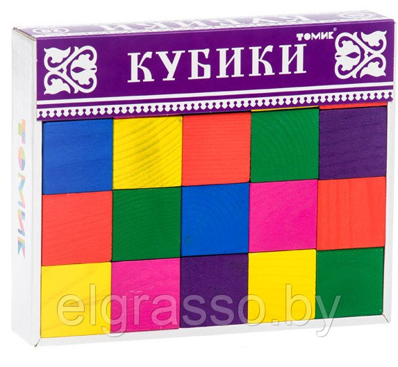 Цветные деревянные кубики для детей (20 штук)., Томик - фото 3 - id-p108508634