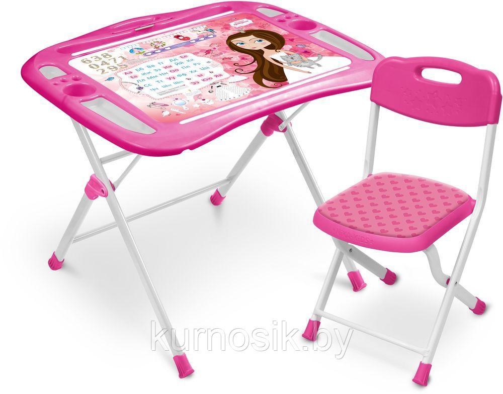 Комплект детской мебели (стол+стул), арт. NKP1/1 Розовый
