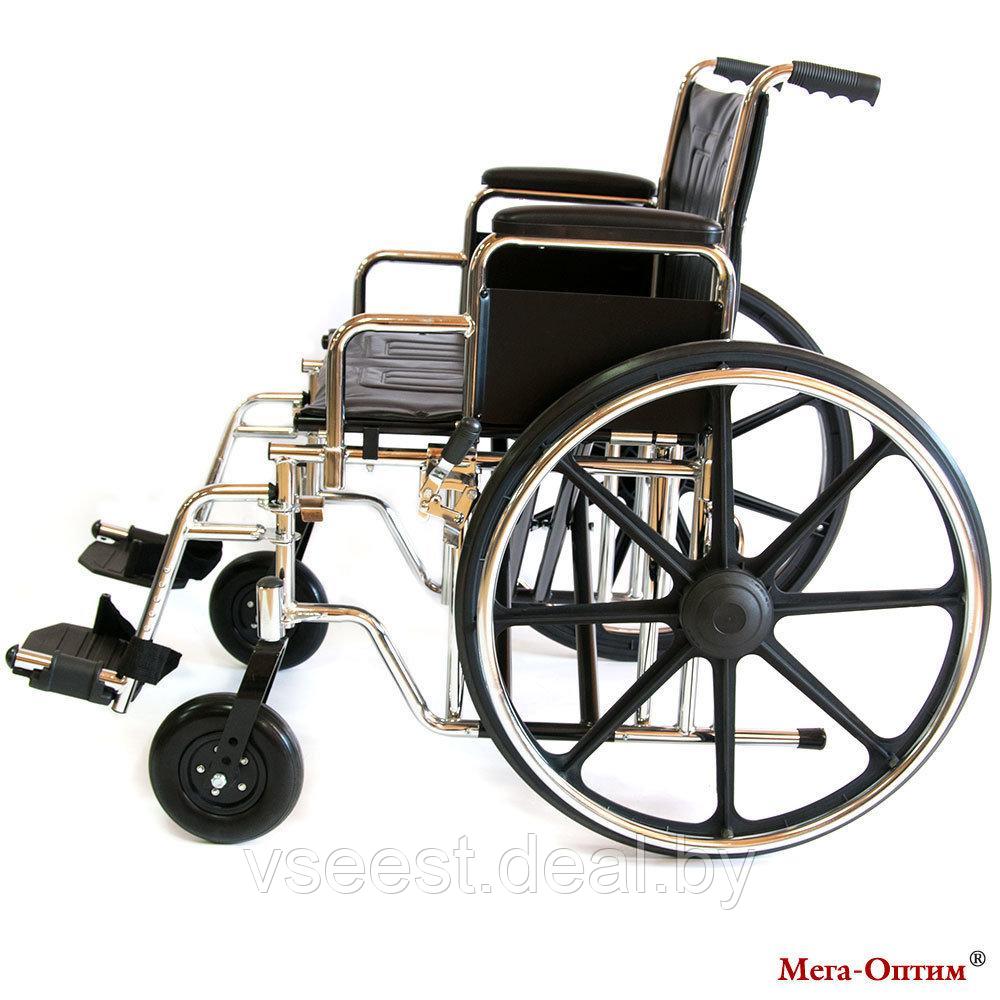 Инвалидное кресло-коляска 711AE повышенной грузоподъемности (кожзам) Под заказ 7-8 дней - фото 2 - id-p85195486